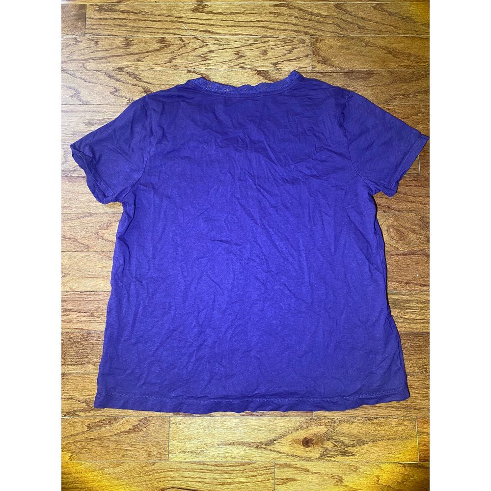 Eddie Bauer‎ Purple Short Sleeved Shirt with Lace Size XXL - Picture 2 of 4